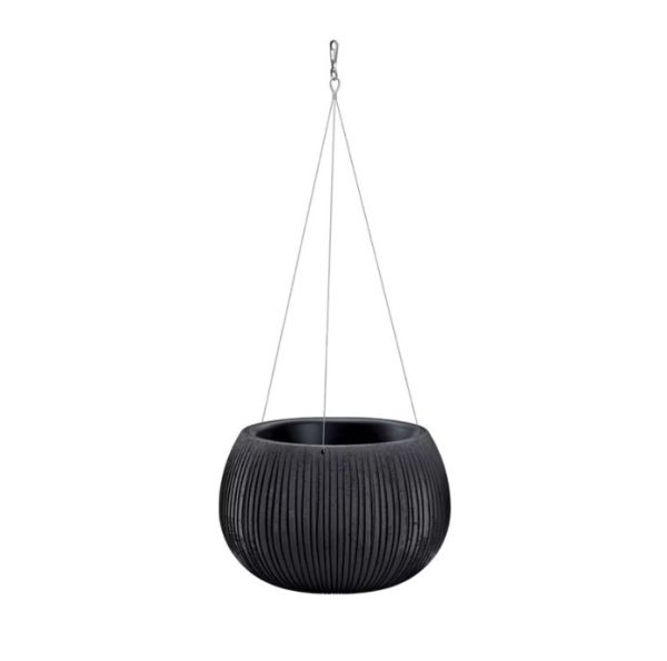 Горщик круглий підвісний Beton Bowl WS 24см Чорний