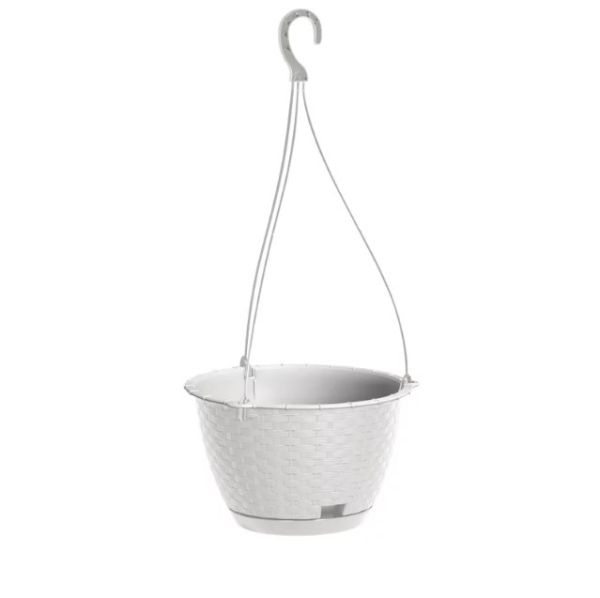 Горщик круглий підвісний Ratolla Round W 21,5см Білий