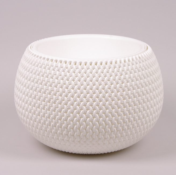 Горщик круглий Prosperplast Splofy Bowl 24 см Білий