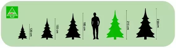 Сосна 2.15м. Millington зелена зі снігом