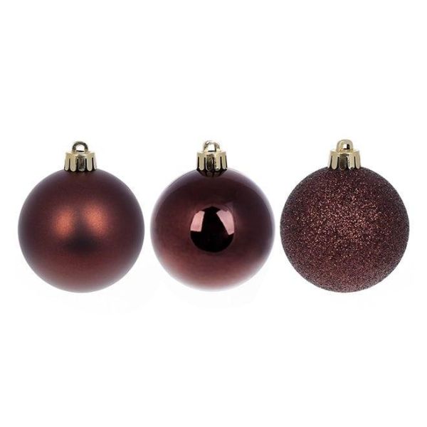 Набір пластикових новорічних кульок 6 шт. D-6 см. 12446