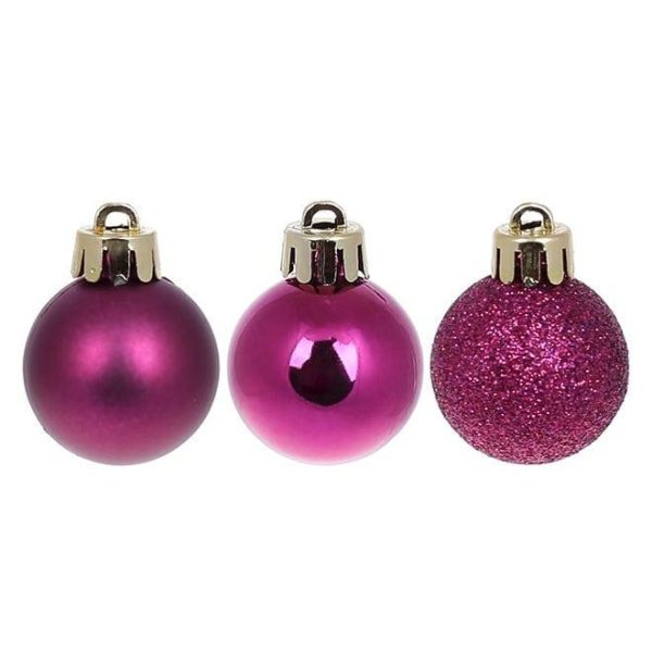 Набор пластиковых новогодних шаров 25 шт. D-3 см. 12435