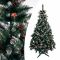 Искусственная ель РОЖДЕСТВЕНСКАЯ с белыми кончиками, шишками и калиной красной 180 см