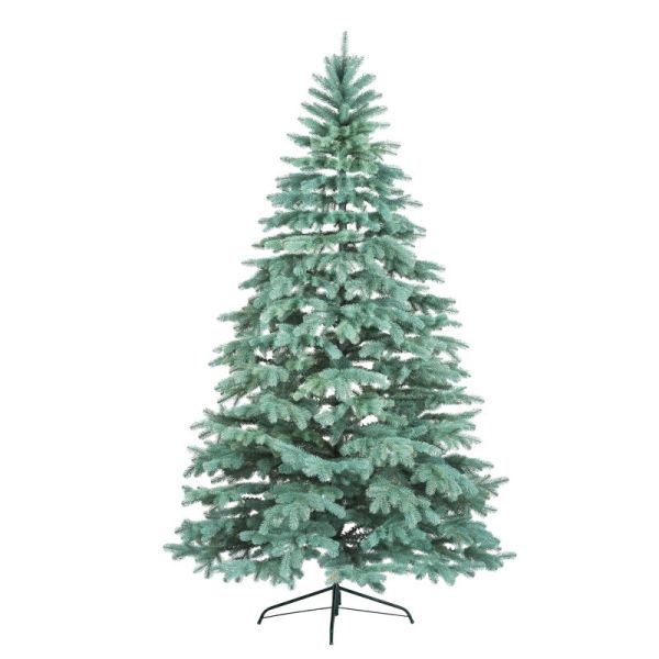 Штучна блакитна силіконова ялинка КОВАЛІВСЬКА 230 см