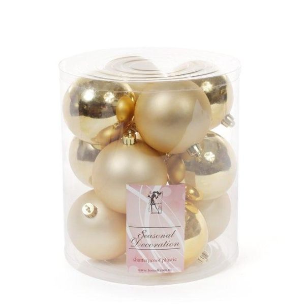 Набір пластикових новорічних кульок 12 шт. D-8 см. 11658