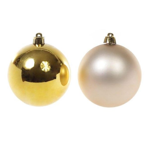 Набір пластикових новорічних кульок 12 шт. D-8 см. 11658