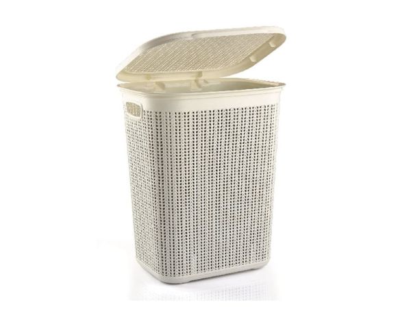 Кошик для білизни Ucsan Knit 50 л. Кремовий