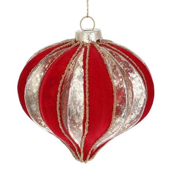 Набір скляних новорічних підвісок 10 см. 4 шт. 12600