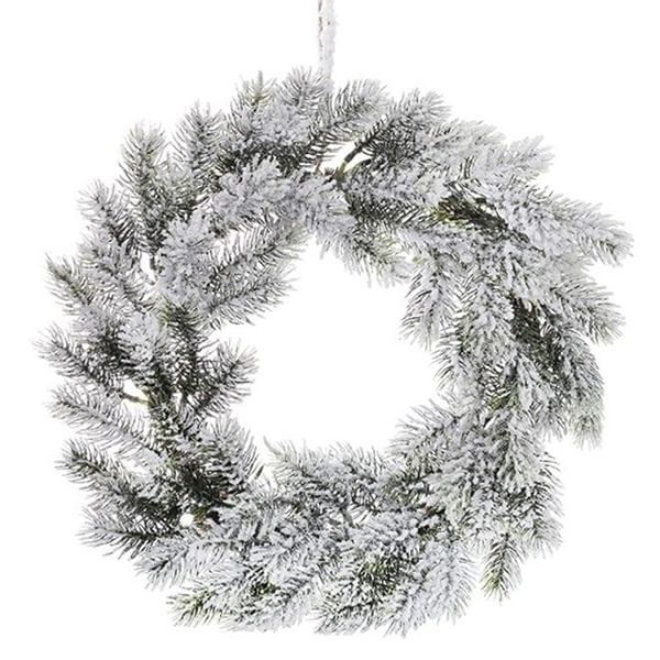 Вінок із хвої засніжений 35 см. 11545