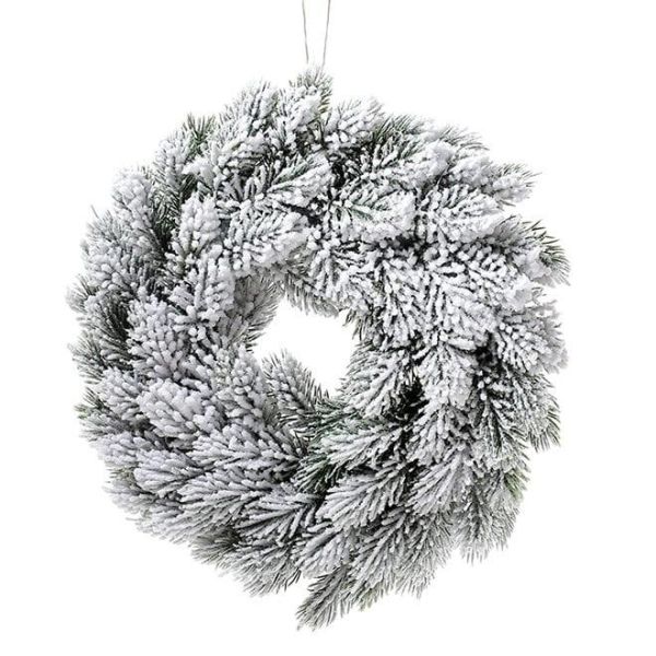 Вінок із хвої засніжений 27 см. 11544