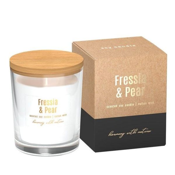 Свічка ароматична соєва Bispol Freesia & Pear