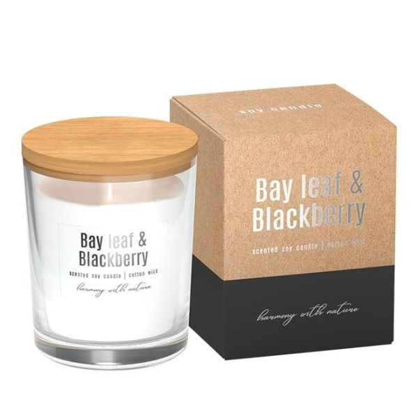 Свічка ароматична соєва Bispol Bay Leaf & Blackberry