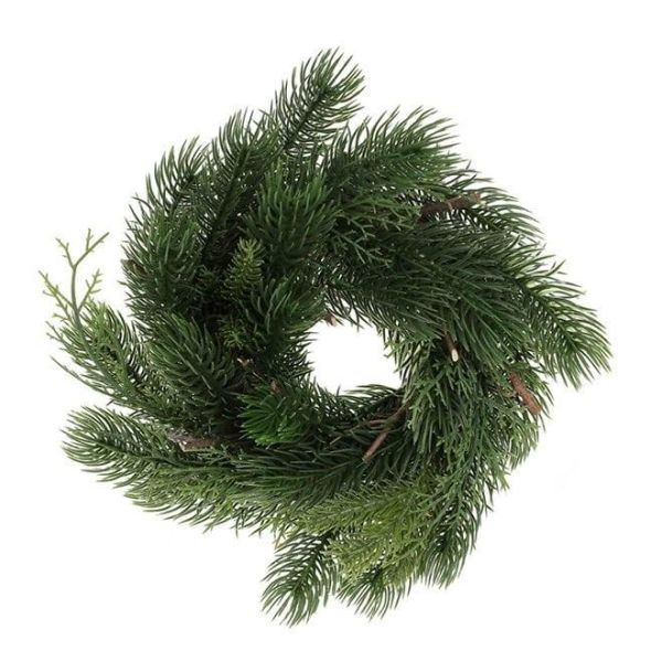 Віночок Новорічний із зеленої хвої 25 см. 12880