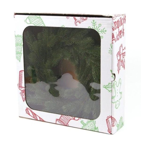 Вінок литий зелений 45 см. 49496