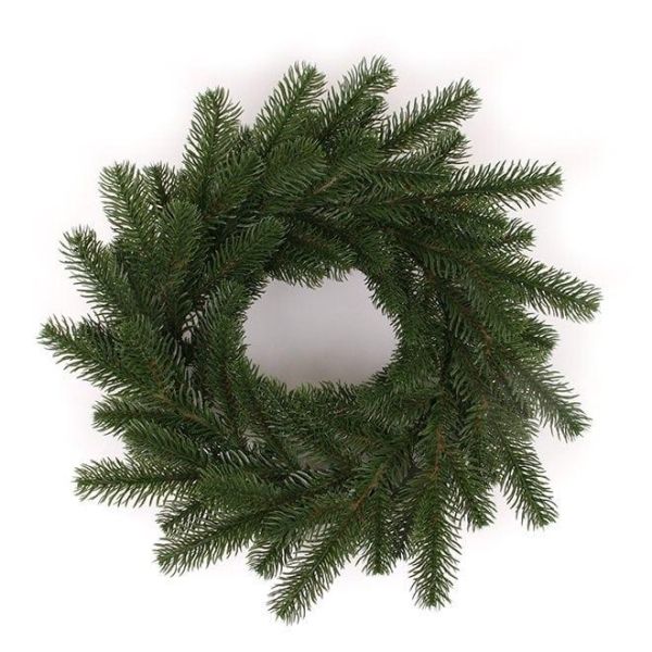 Вінок литий зелений 45 см. 49496