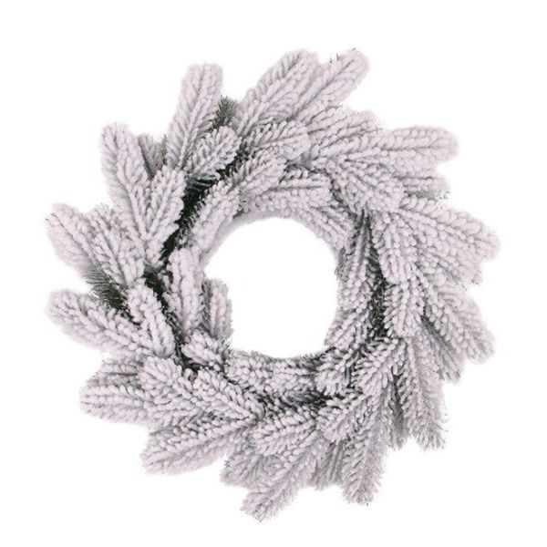 Вінок литий засніжений 40 см. 49494