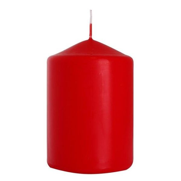 Свічка циліндр Bispol 7х10 см. червона