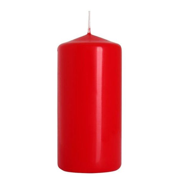 Свічка циліндр Bispol 5х10 см. червона