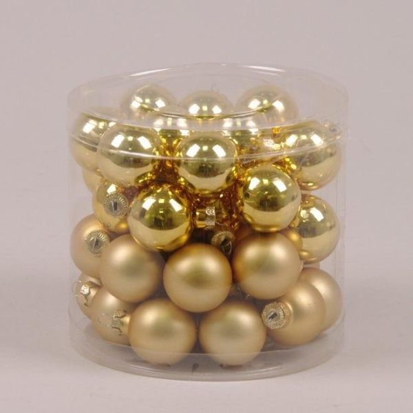 Кульки скляні 3 см. золоті (45 шт.) 44538
