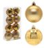 Набор пластиковых золотых новогодних шаров 8 шт. D-7 см. 43136