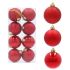 Набор пластиковых красных рождественских шаров 8 шт. D-5 см. 43106