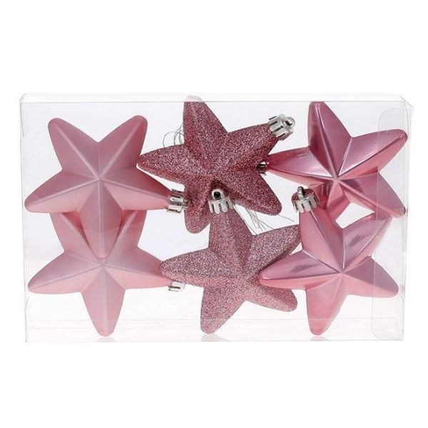 Набір пластикових новорічних прикрас 6 шт. D-7,5 см. 13046