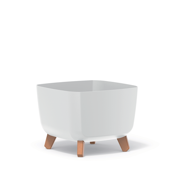 Горщик для квітів Prosperplast Gracia Square 30см на ніжках Білий