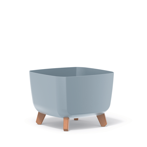 Горщик для квітів Prosperplast Gracia Square 30см на ніжках Світло-сірий