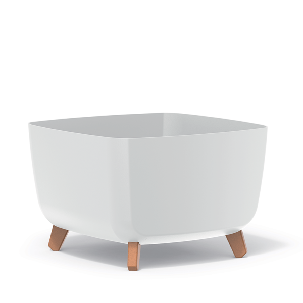 Горщик для квітів Prosperplast Gracia Square 40см на ніжках Білий