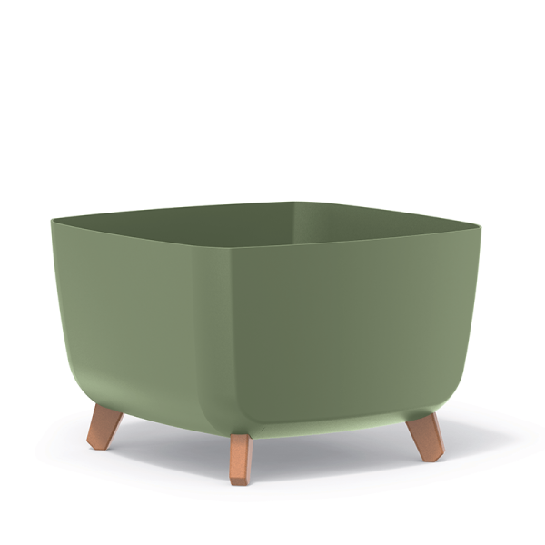 Горщик для квітів Prosperplast Gracia Square 40см на ніжках Зелений