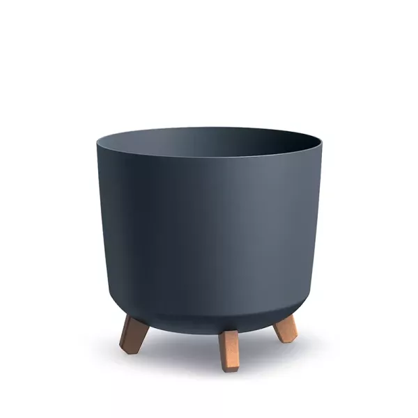 Горщик для квітів Prosperplast Gracia Tubus 30см на ніжках Антрацит