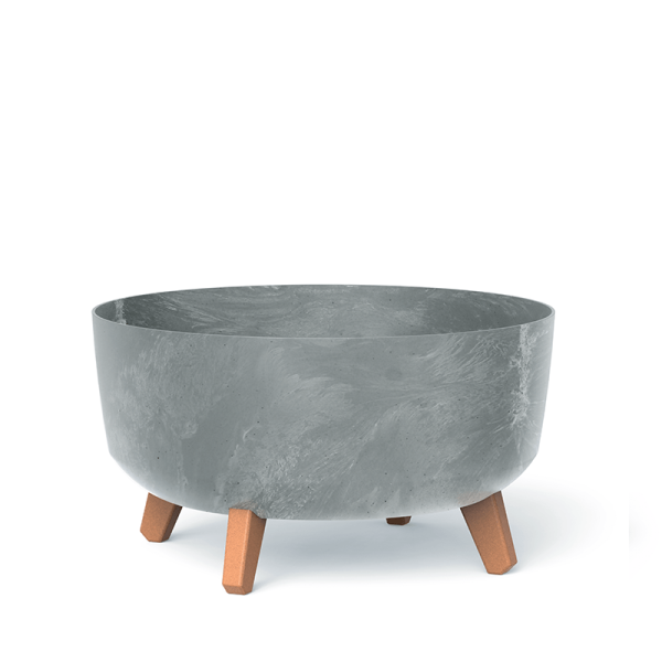 Горщик для квітів Prosperplast Gracia Low Beton Effect 40см на ніжках Бетон
