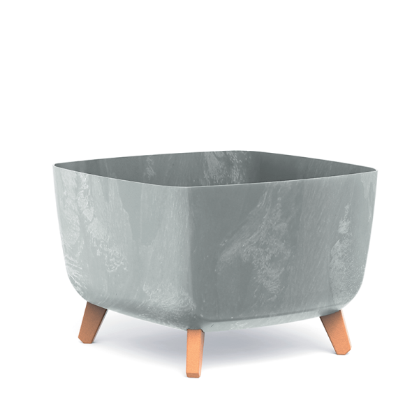 Горщик для квітів Prosperplast Gracia Square Beton Effect 40см на ніжках Бетон