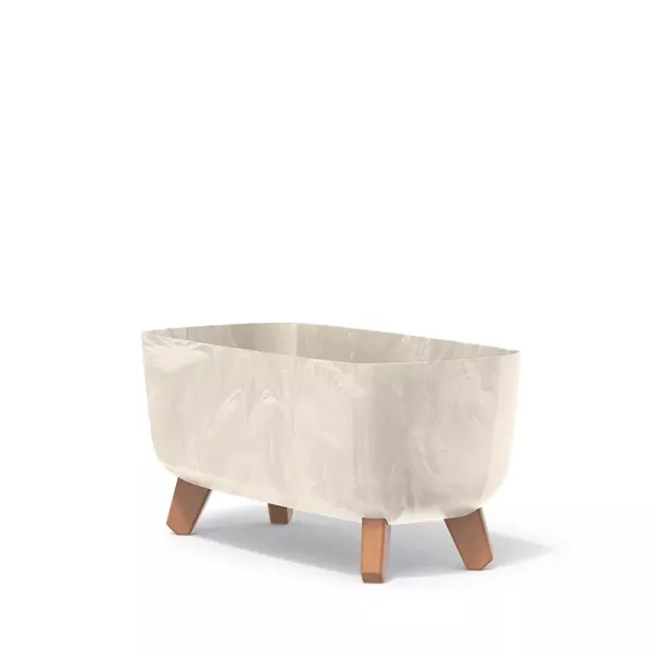 Горщик для квітів Prosperplast Gracia Case Beton Effect 40см Крем-мармуровий