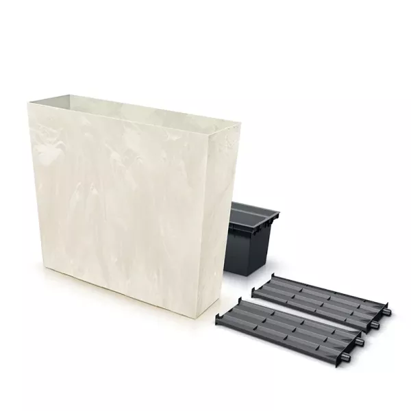 Горщик для квітів Prosperplast террасовий Urbi Case Beton Effect Tower 80см Крем-мармуровий