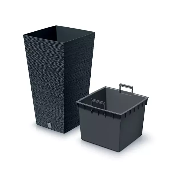 Горщик для квітів Prosperplast Furu Square 24см Антрацит