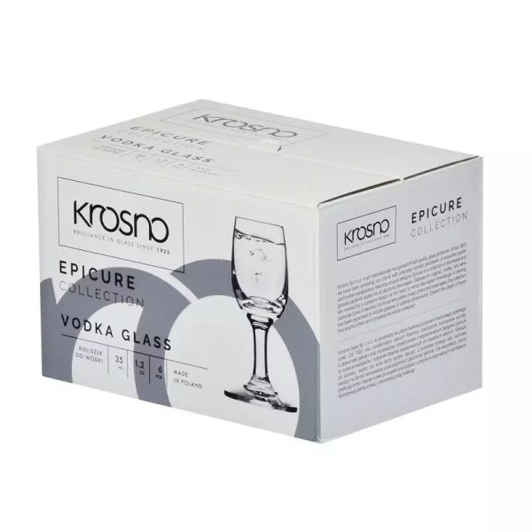 Набір чарок для горілки Krosno Pure, скло, 35 мл, 6 шт.