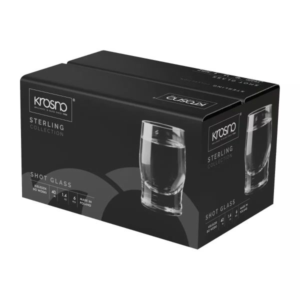 Набір чарок для горілки Krosno Sterling, скло, 40 мл, 6 шт.