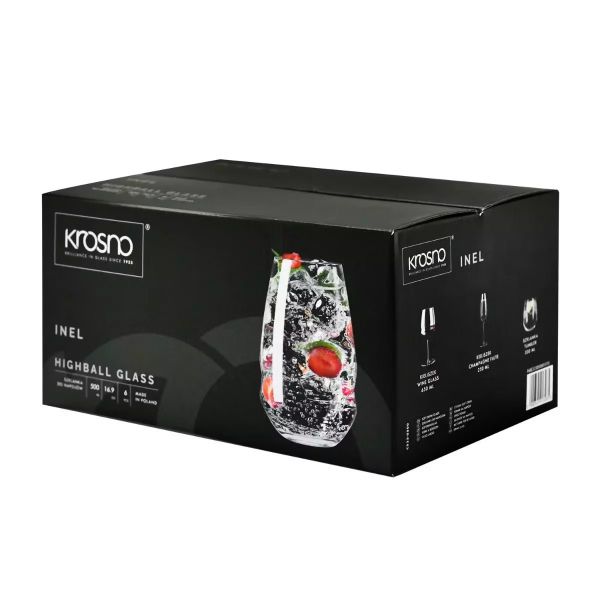 Набор стаканов высоких Krosno Inel 500 мл, 6 шт
