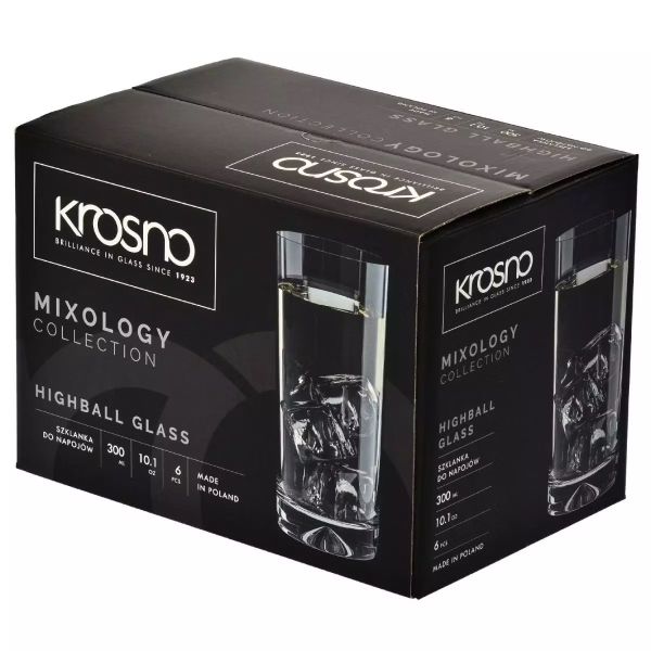 Набор высоких стаканов Krosno Mixology, стекло, 300 мл, 6 шт