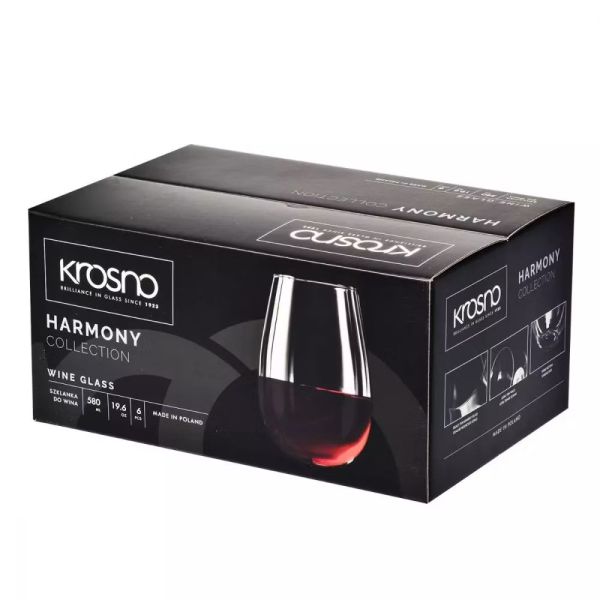 Набір келихів для вина Krosno Harmony, 580 мл, 6 шт