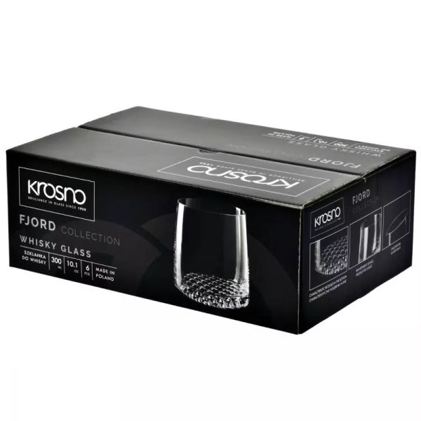 Набір келихів для віскі Krosno Fjord, скло, 300 мл, 6 шт