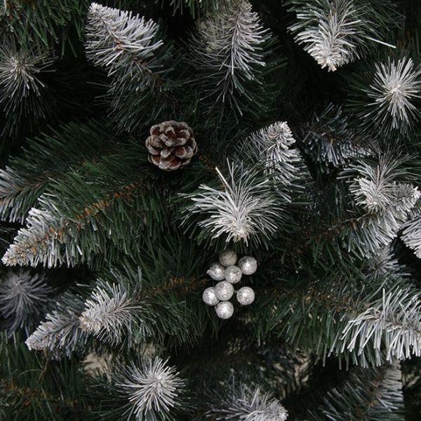 Елка Элитная с серебряными ягодками 130 см 