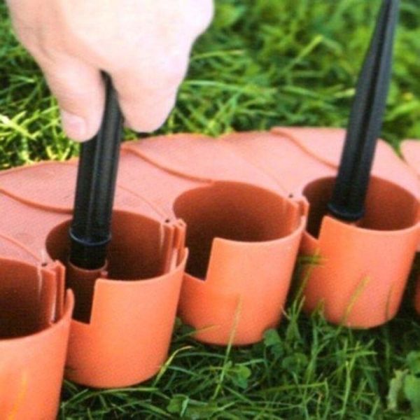 Бордюр садовий Palisada ogrodowa сірий 4.05м.