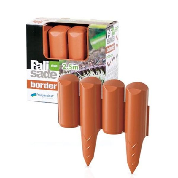 Бордюр садовий Palisada Border теракотовий 2.5м.