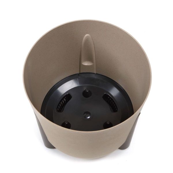 Горшок для цветов Lamela Frida ECO круглый на ножках 25,5 см. Серый