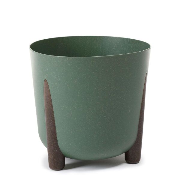 Горщик для квітів Lamela Frida ECO на ніжках 25,5 см. Зелений лісовий