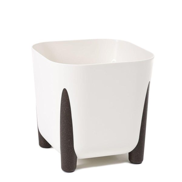 Горщик для квітів Lamela Frida квадратний на ніжках 29 см. Білий