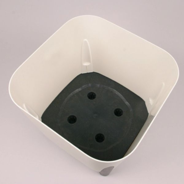 Горщик для квітів Lamela Frida квадратний на ніжках 36 см. Білий