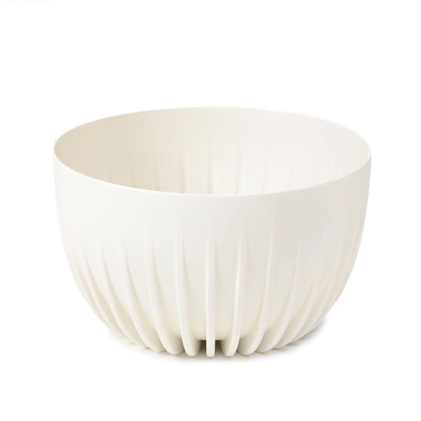 Горщик для квітів Lamela Mira Misa круглий із вкладишем 30 см. Білий